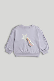 Girls Plain Sweat Top Light Purple
