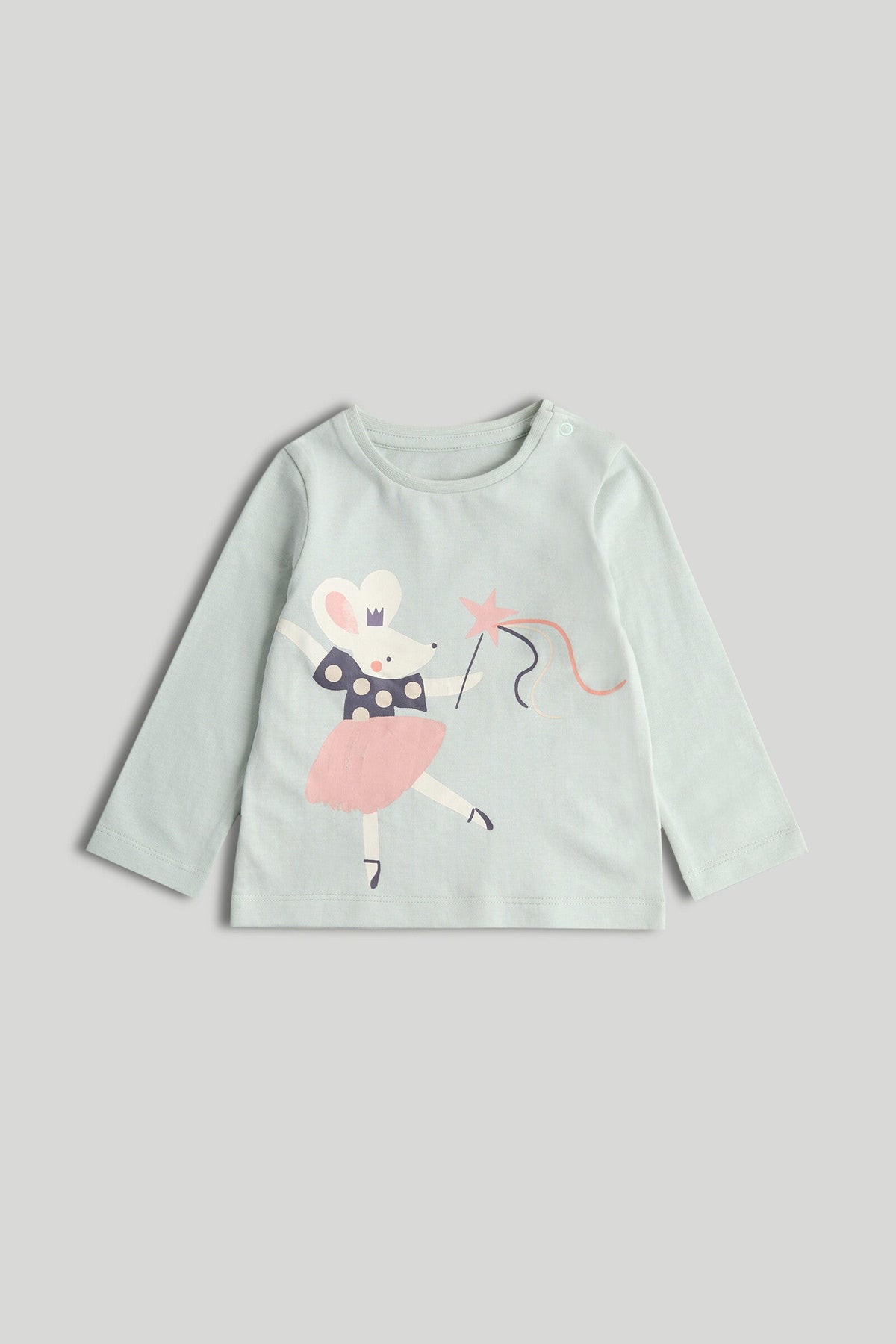 Girls Character Print T-Shirt Light Green