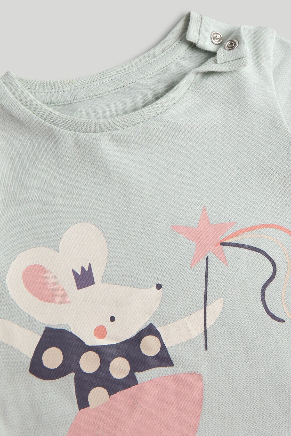 Girls Character Print T-Shirt Light Green