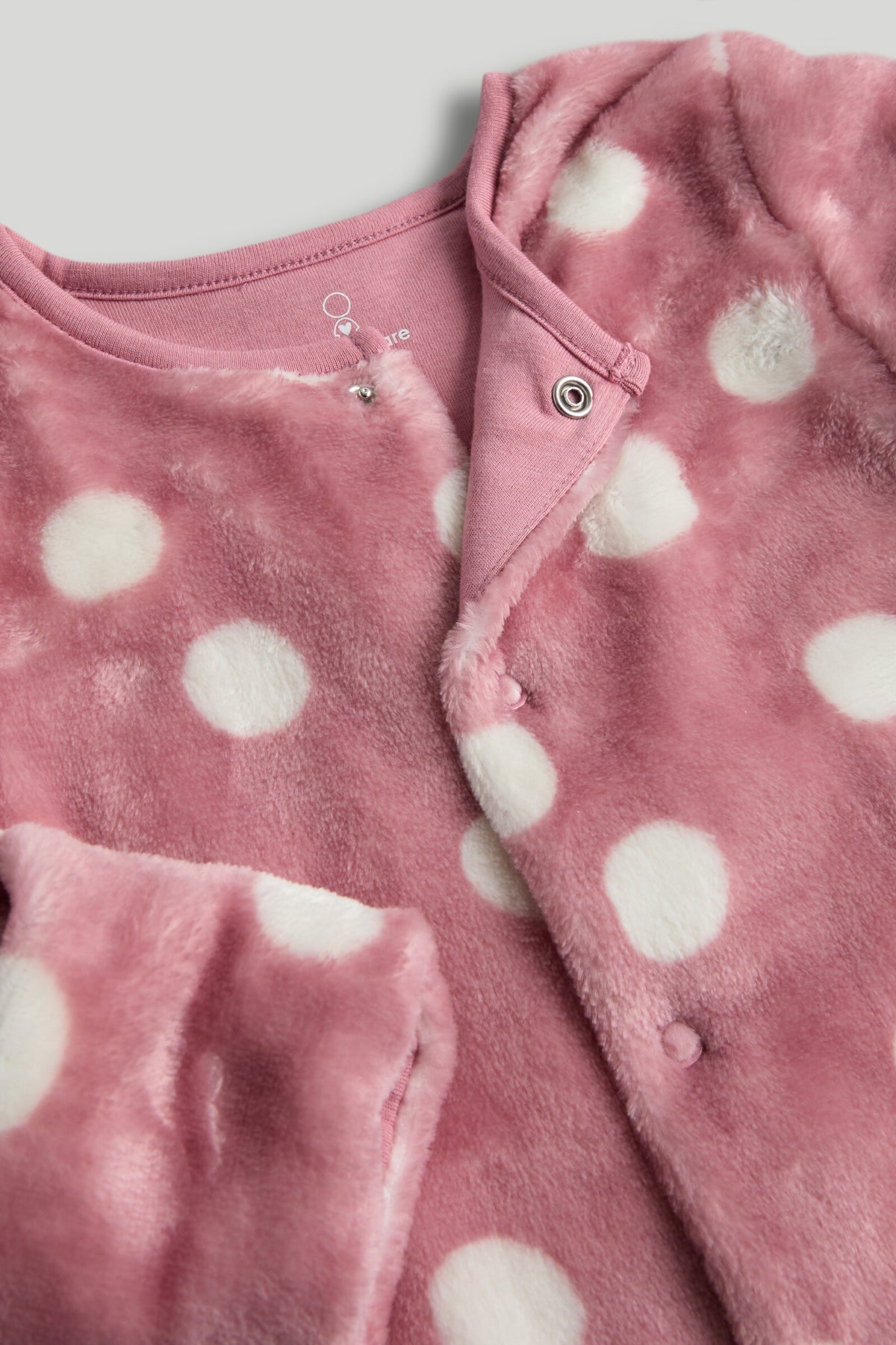 Fleece Textured Long Sleeve All In One for Baby Girls