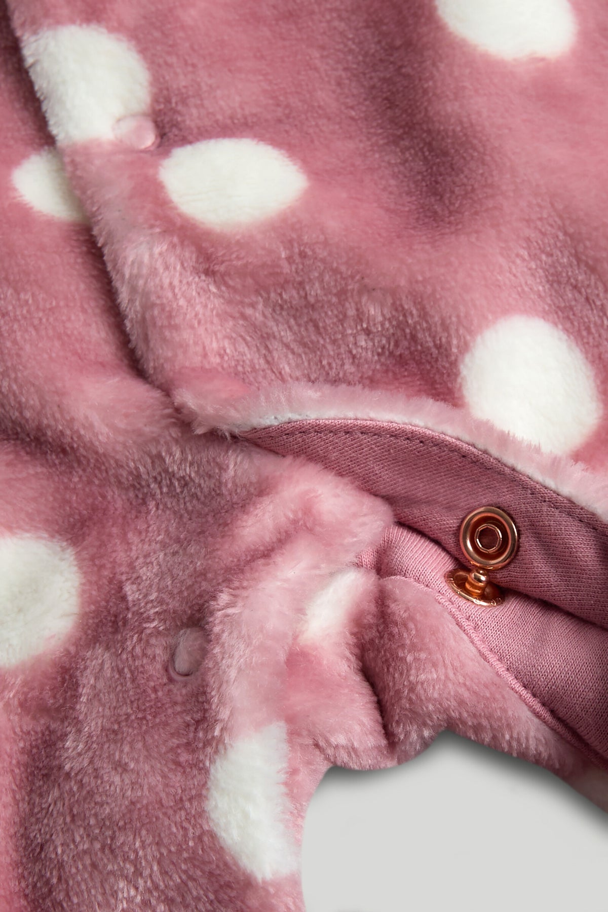 Fleece Textured Long Sleeve All In One for Baby Girls