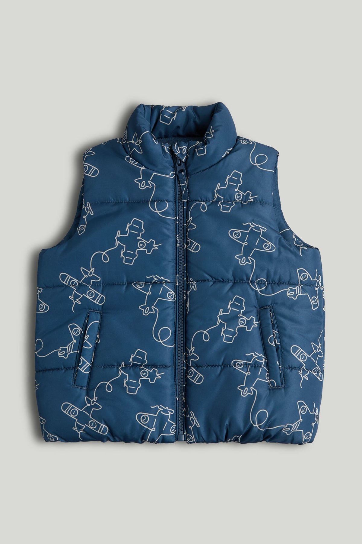 Boys All-Over Print Gilet Light Green