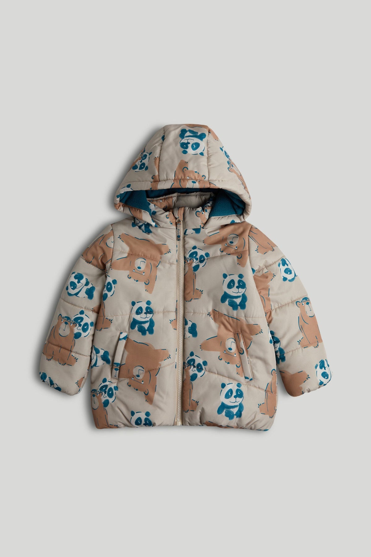 Boys All-Over Print Jacket Light Brown