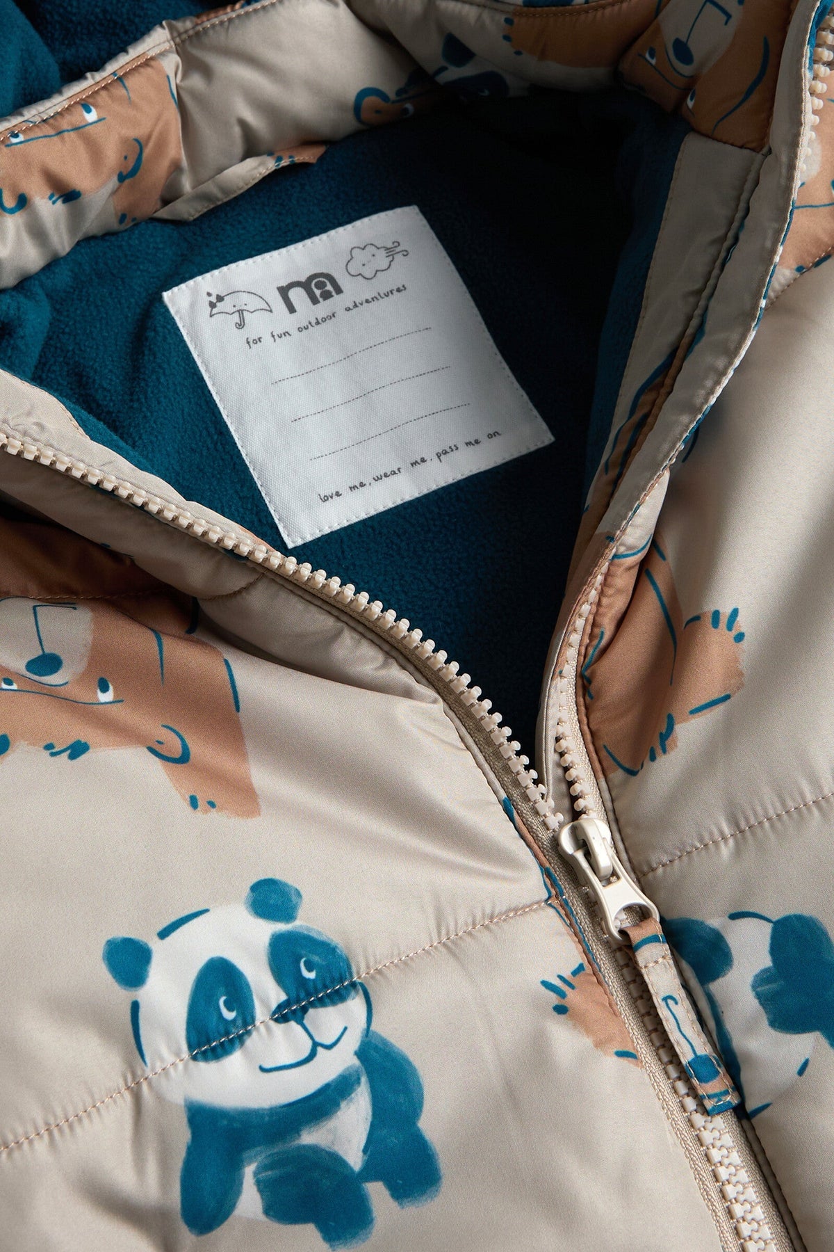 Boys All-Over Print Jacket Light Brown