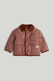 Boys Plain Woven Jacket Brown