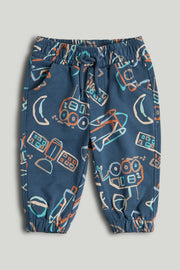 Boys All-Over Print Joggers Dark Blue