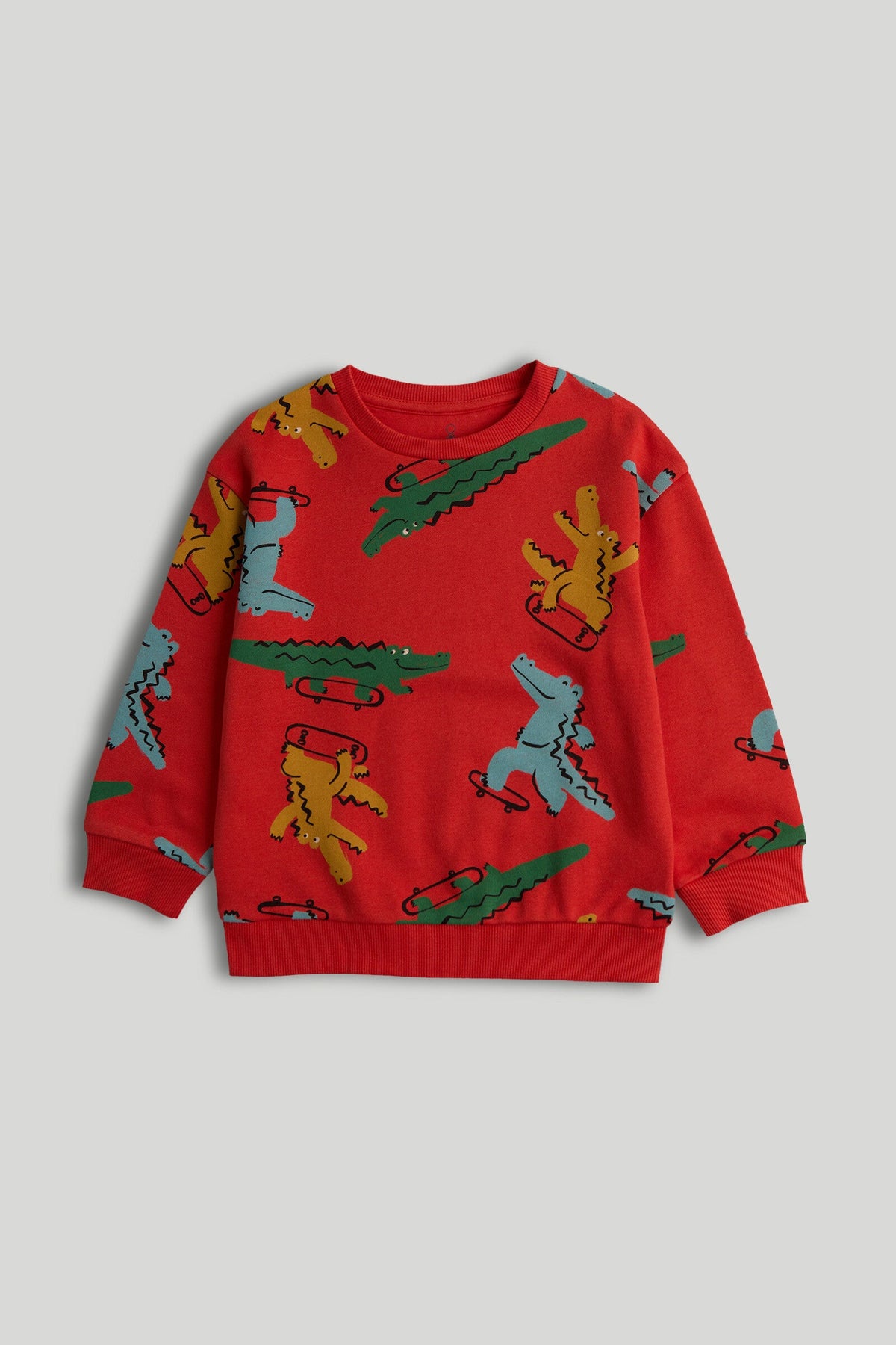 Boys All-Over Print Sweat Top Red