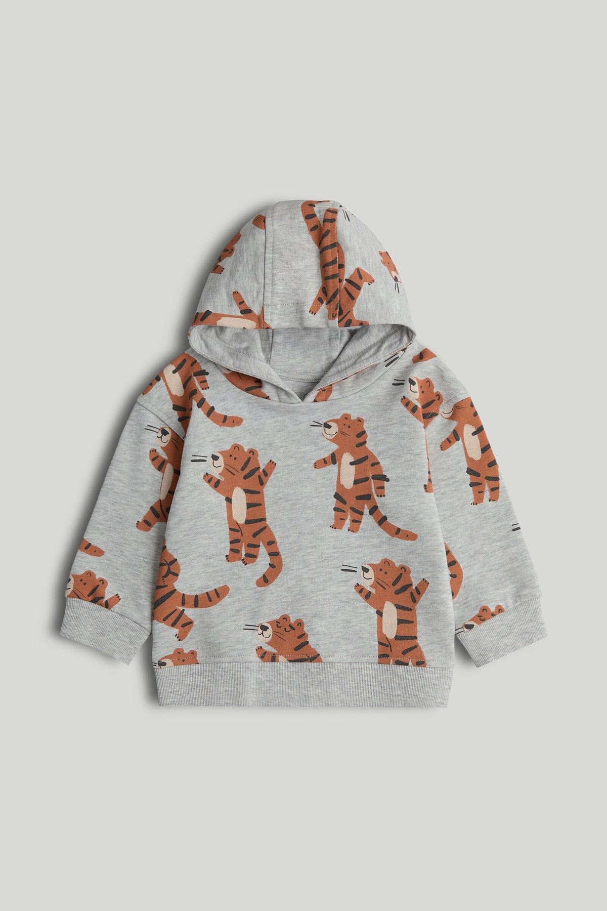 Boys All-Over Print Hoody Grey