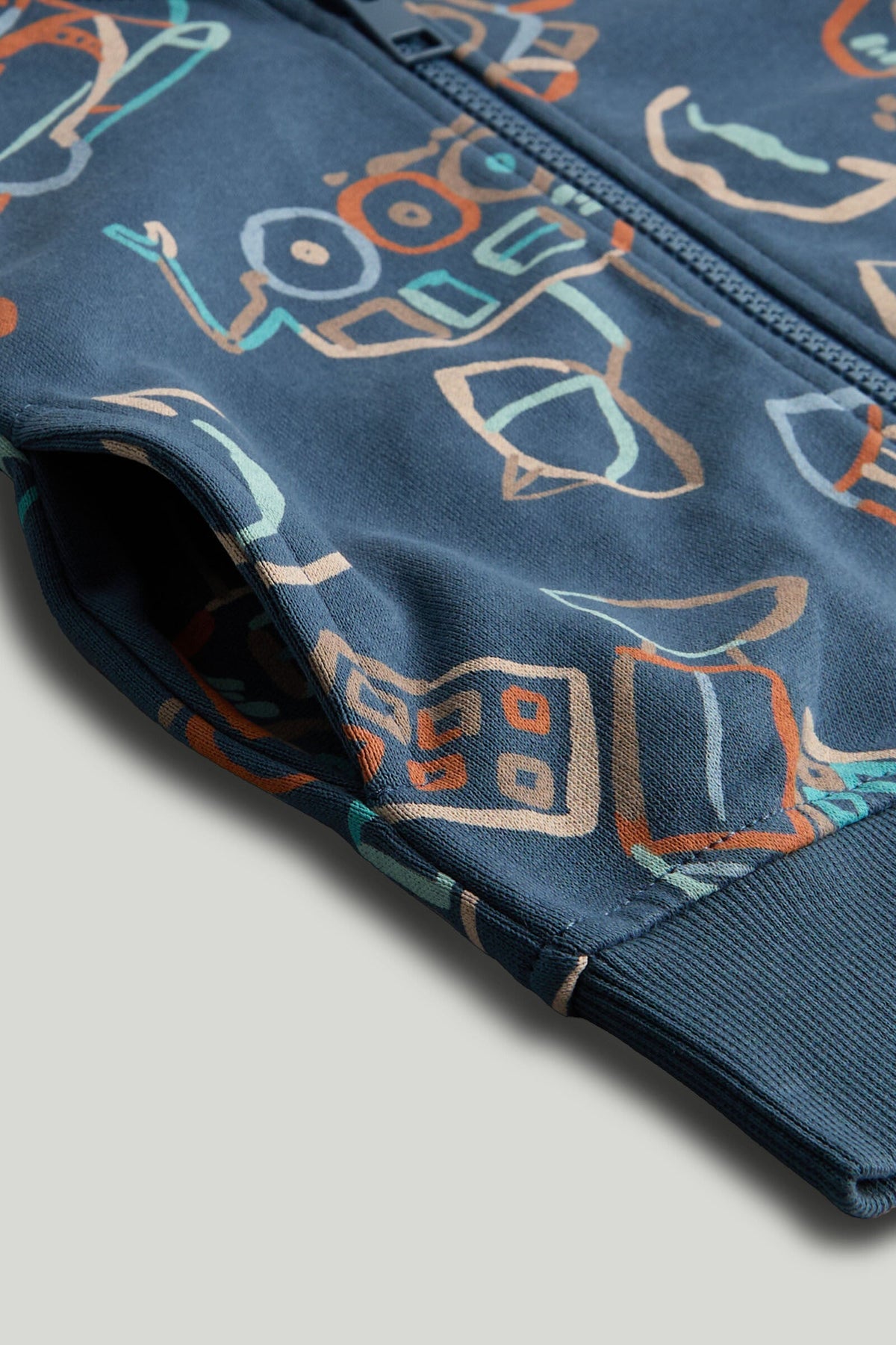Boys All-Over Print Hoody Dark Blue