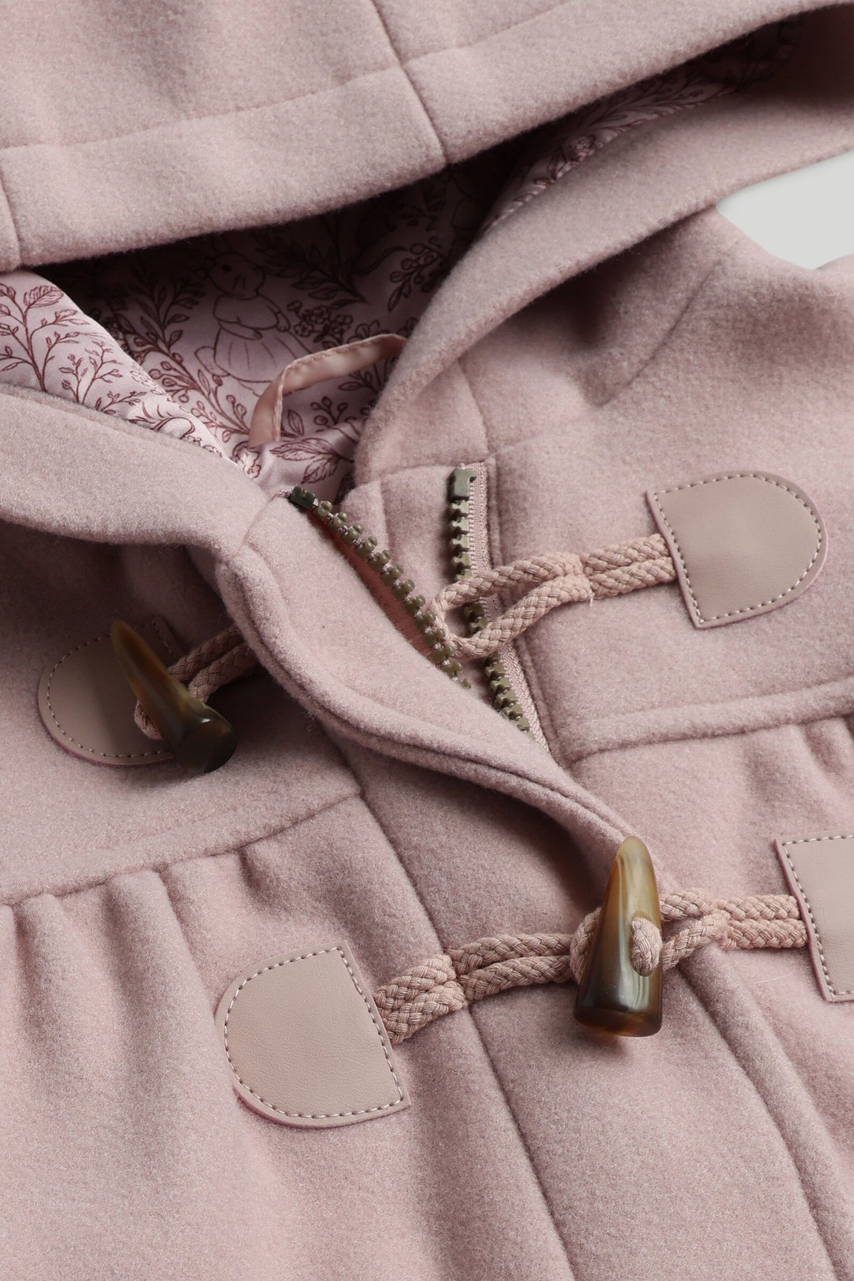 Girls Textured Woven Coat Pink