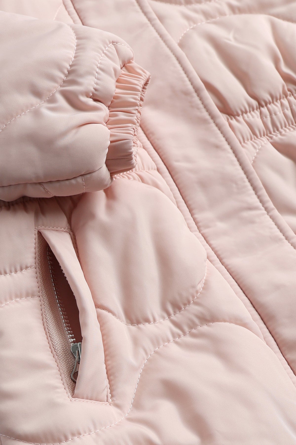 Girls Textured Coat Pink Classic