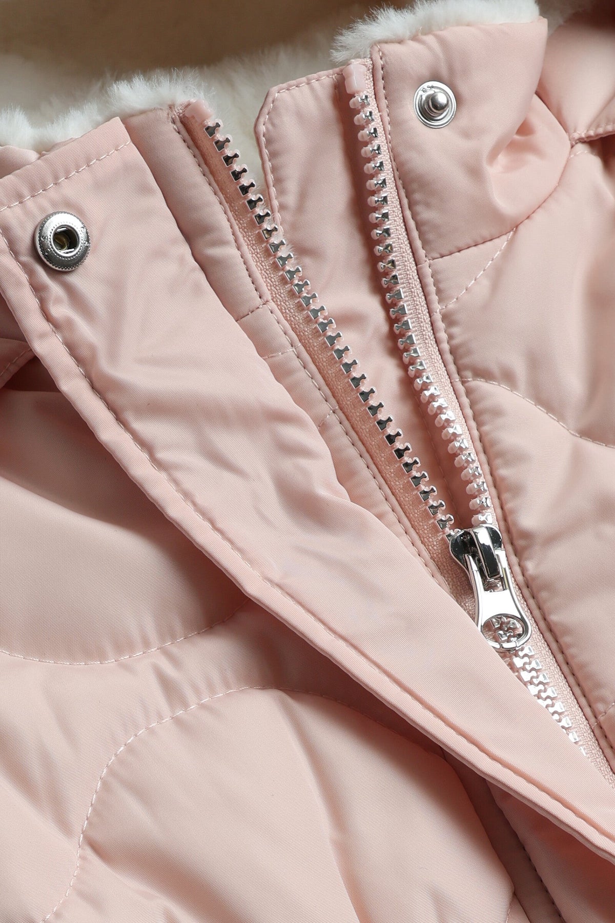 Girls Textured Coat Pink Classic