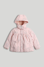 Girls All-Over Print Woven Jacket Pink