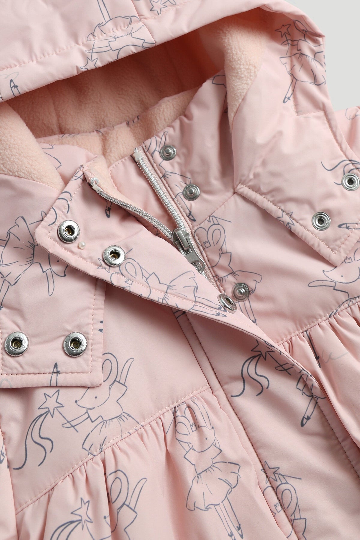 Girls All-Over Print Woven Jacket Pink