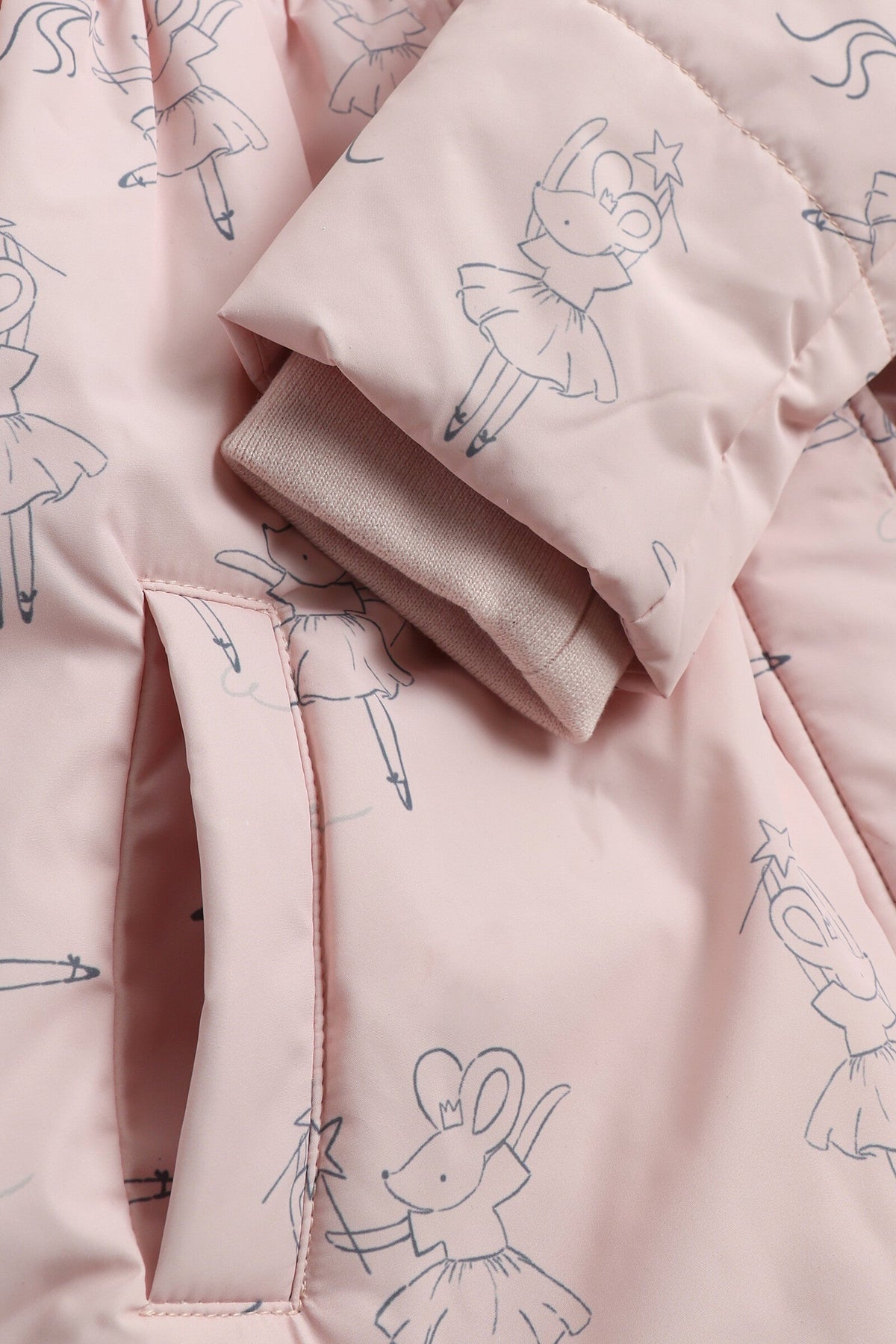 Girls All-Over Print Woven Jacket Pink