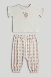 Girls Printed Jog Set Multi Pack of 2