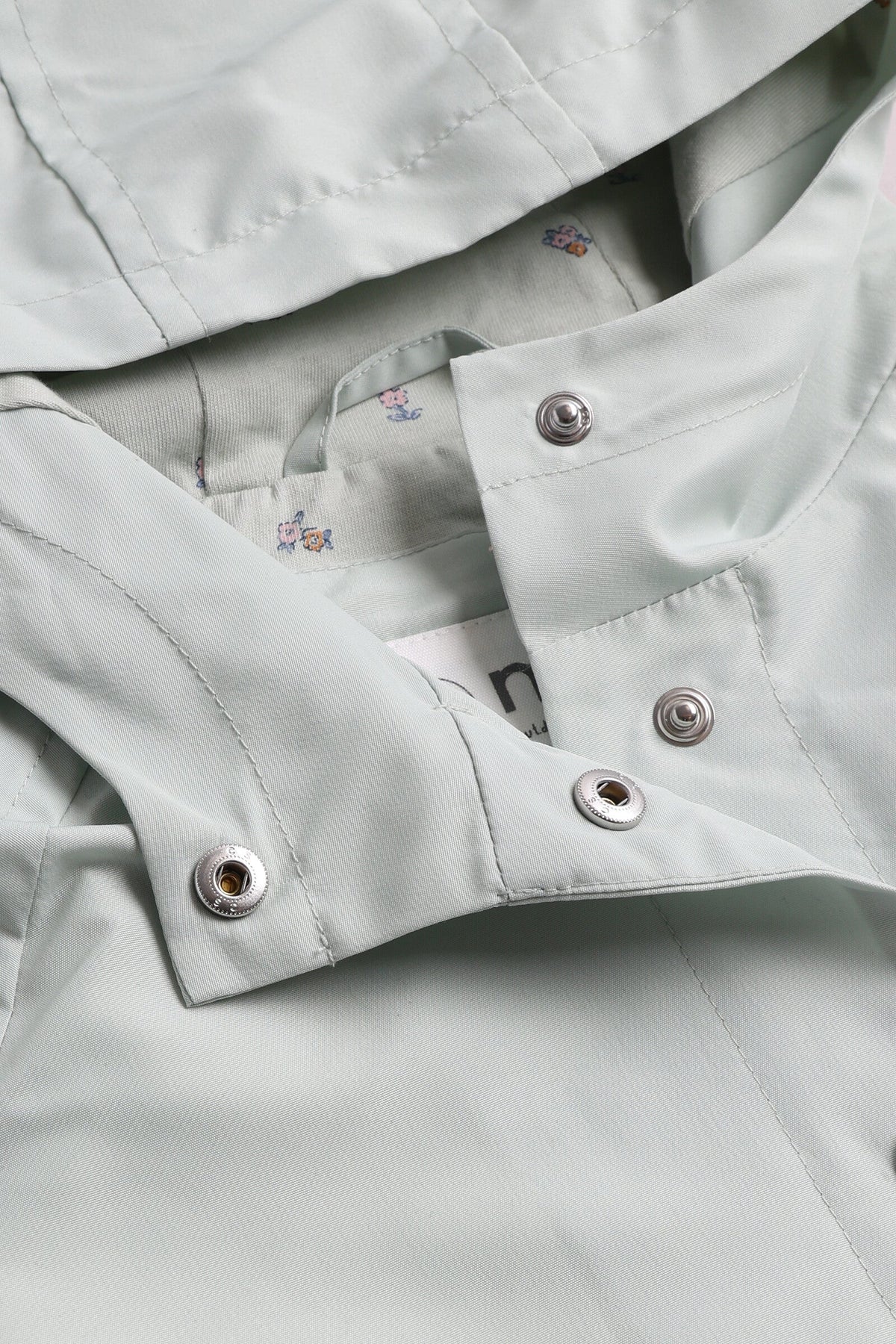 Girls Plain Coat Light Green