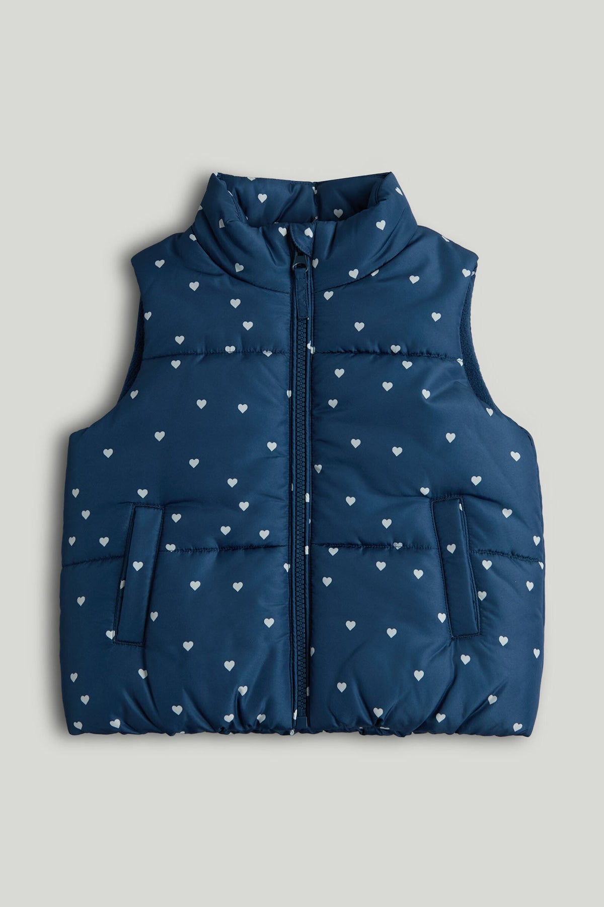 Girls All-Over Print Gilet Navy