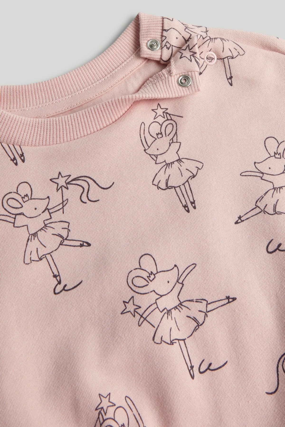 Girls All-Over Print Sweat Top Pink