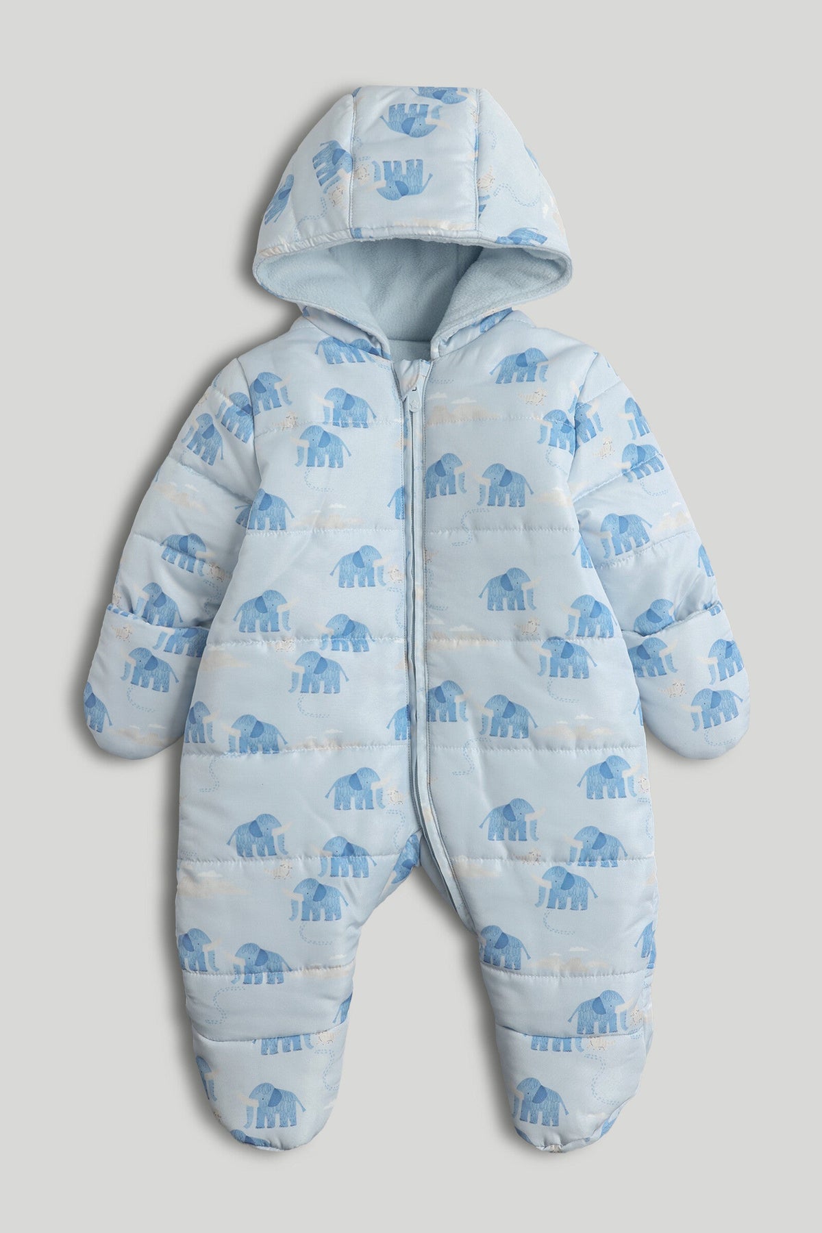 Boys All-Over Print Snowsuit Light Blue