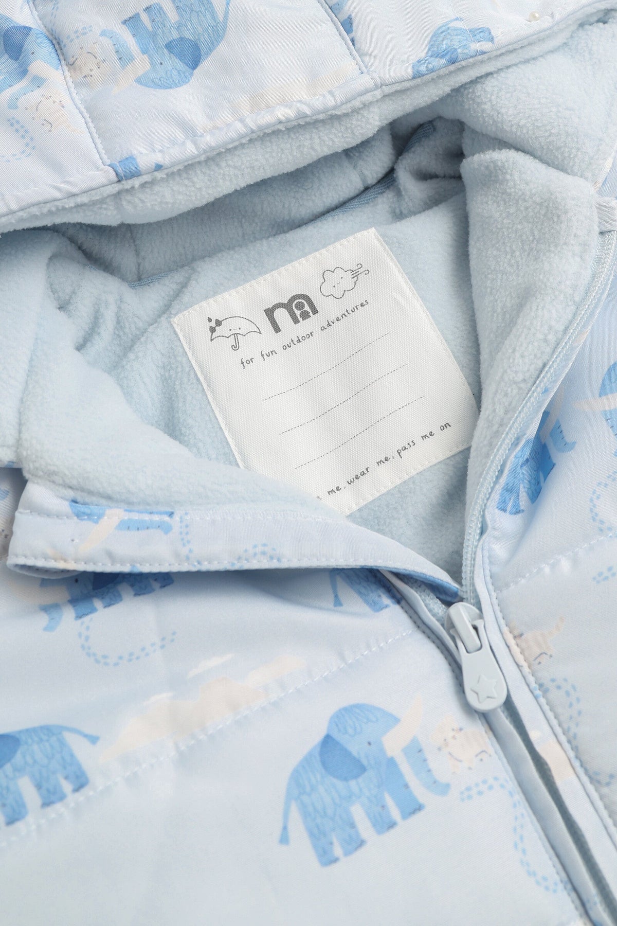 Boys All-Over Print Snowsuit Light Blue
