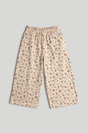 Girls All-Over Print Joggers Cream