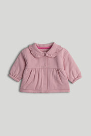 Girls Plain & Placement Jacket Light Pink