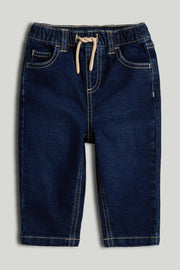 Boys Plain Jeans Navy Classic