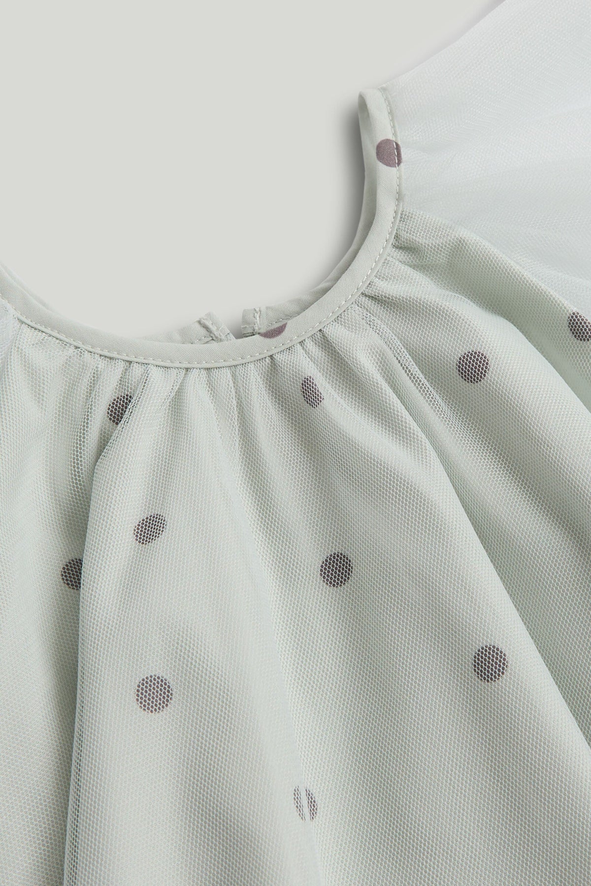 Girls All-Over Print Woven Dress Light Green