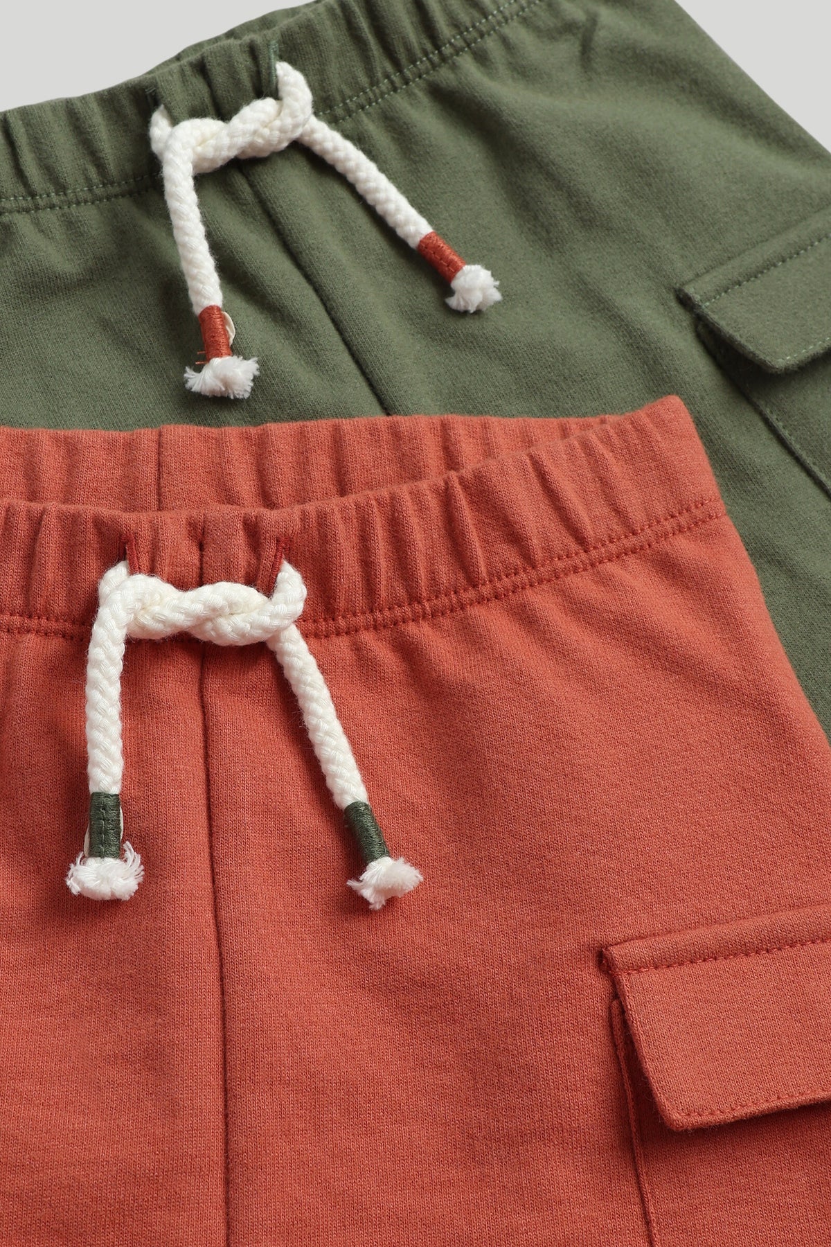 Baby Boys Multi-Colour Textured Joggers 2-Pack