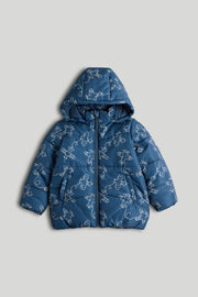 Boys All-Over Print Jacket Dark Blue