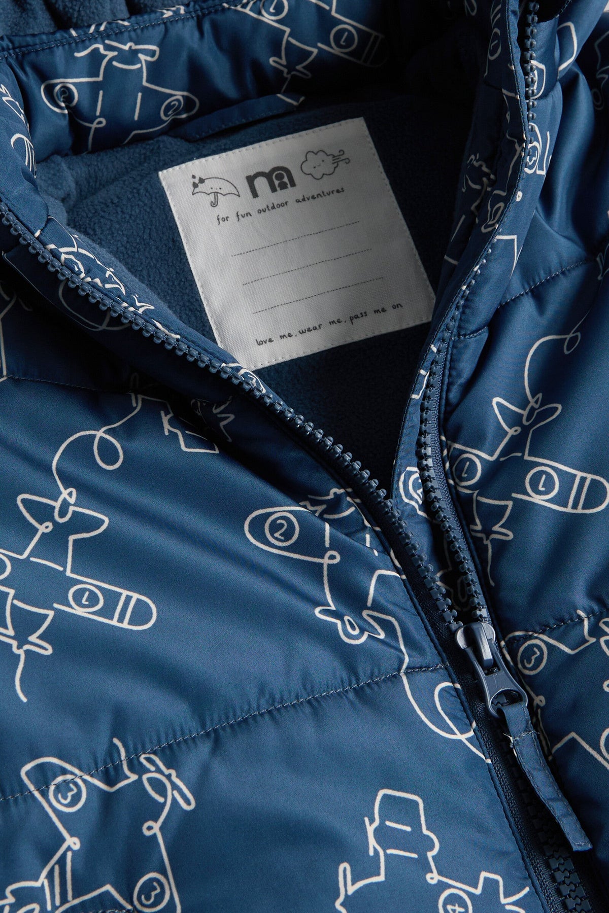 Boys All-Over Print Jacket Dark Blue