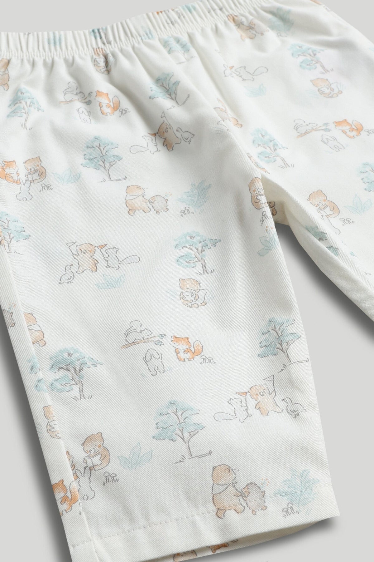 Unisex All-Over Print Pyjama Set Cream Pack of 2 Classic