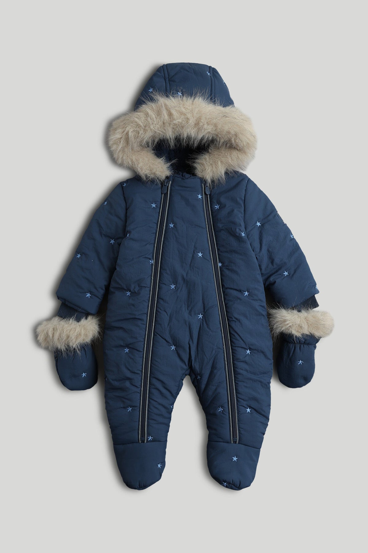 Boys Appliqué Snowsuit Blue