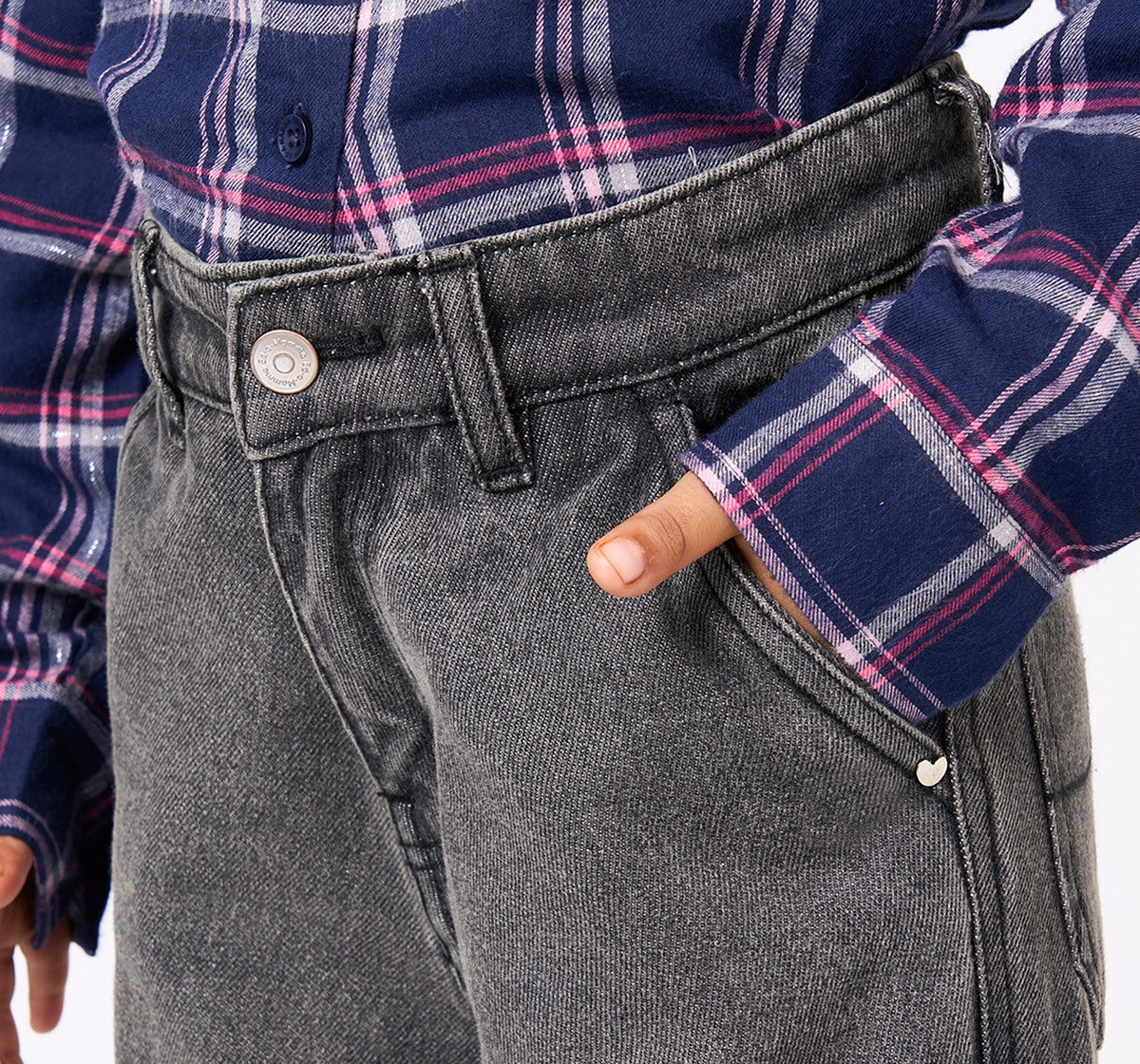 Wide Leg Fit Utility Jeans Black