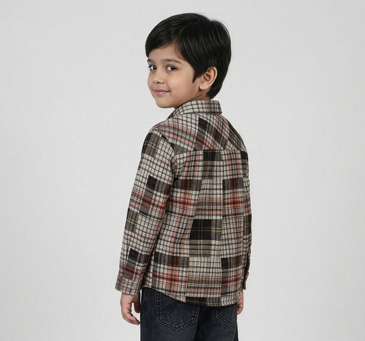 Checks Shirt with Embroidered Badges Multi