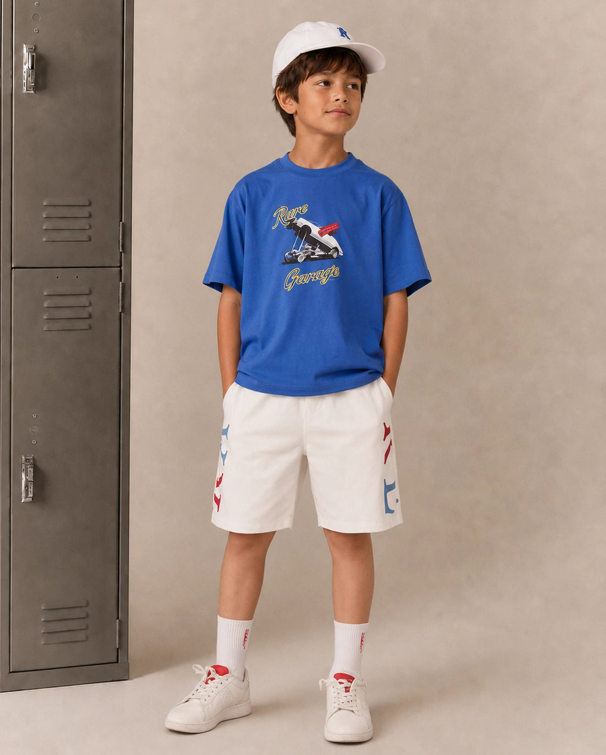 Rare Ones Boys Bowen Regular Fit Cotton T-Shirt - Blue
