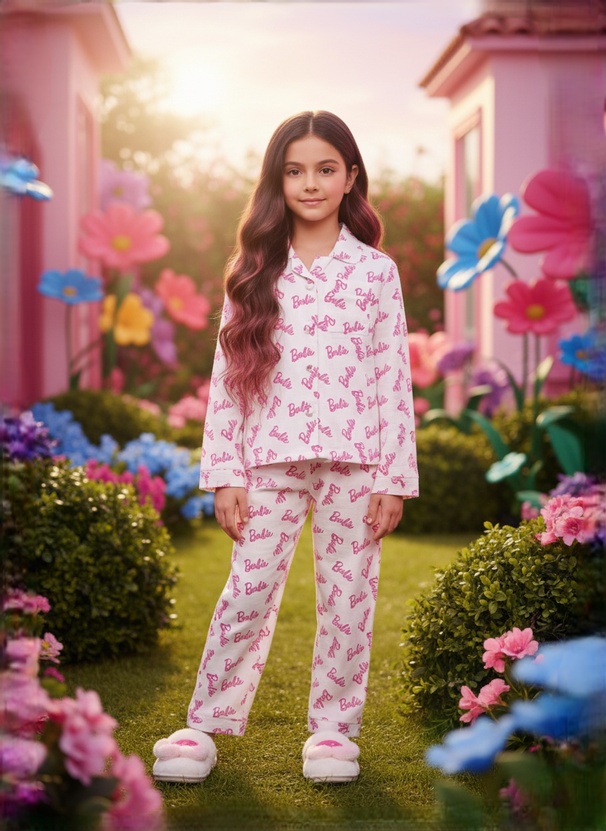 Barbie Cotton Printed Nightwear Set