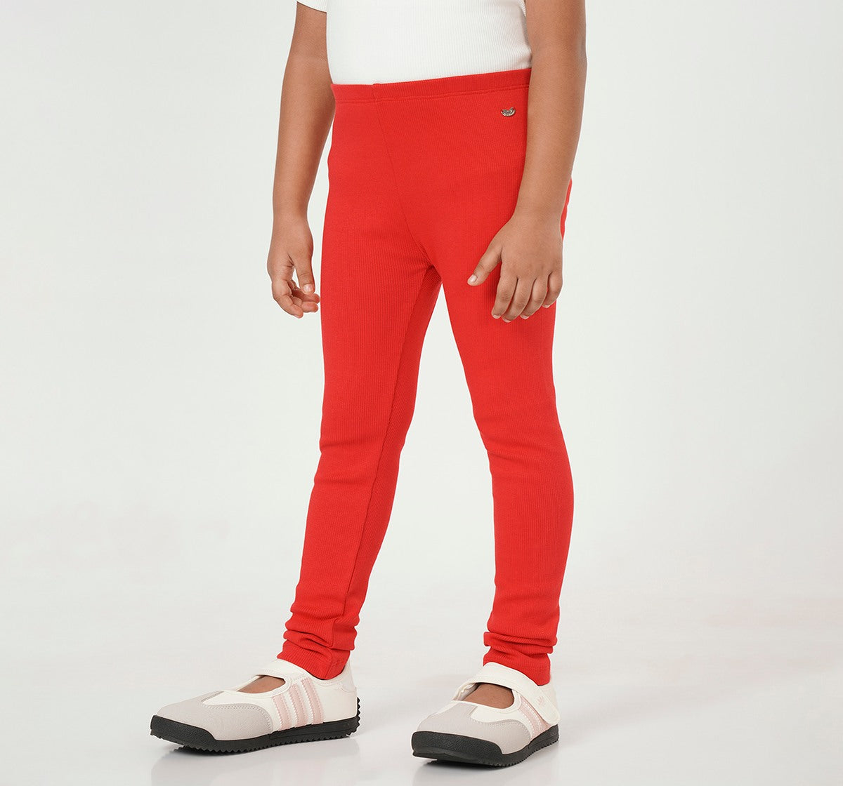 Rib Leggings 2X2 Lycra Rib Red