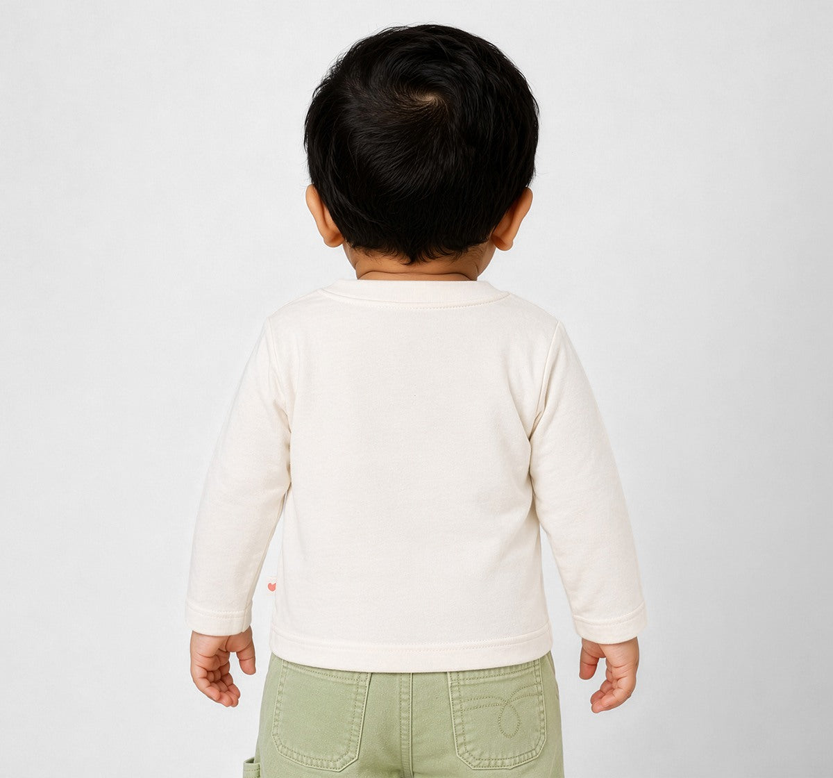 Tee with Terry Embroidery Cream