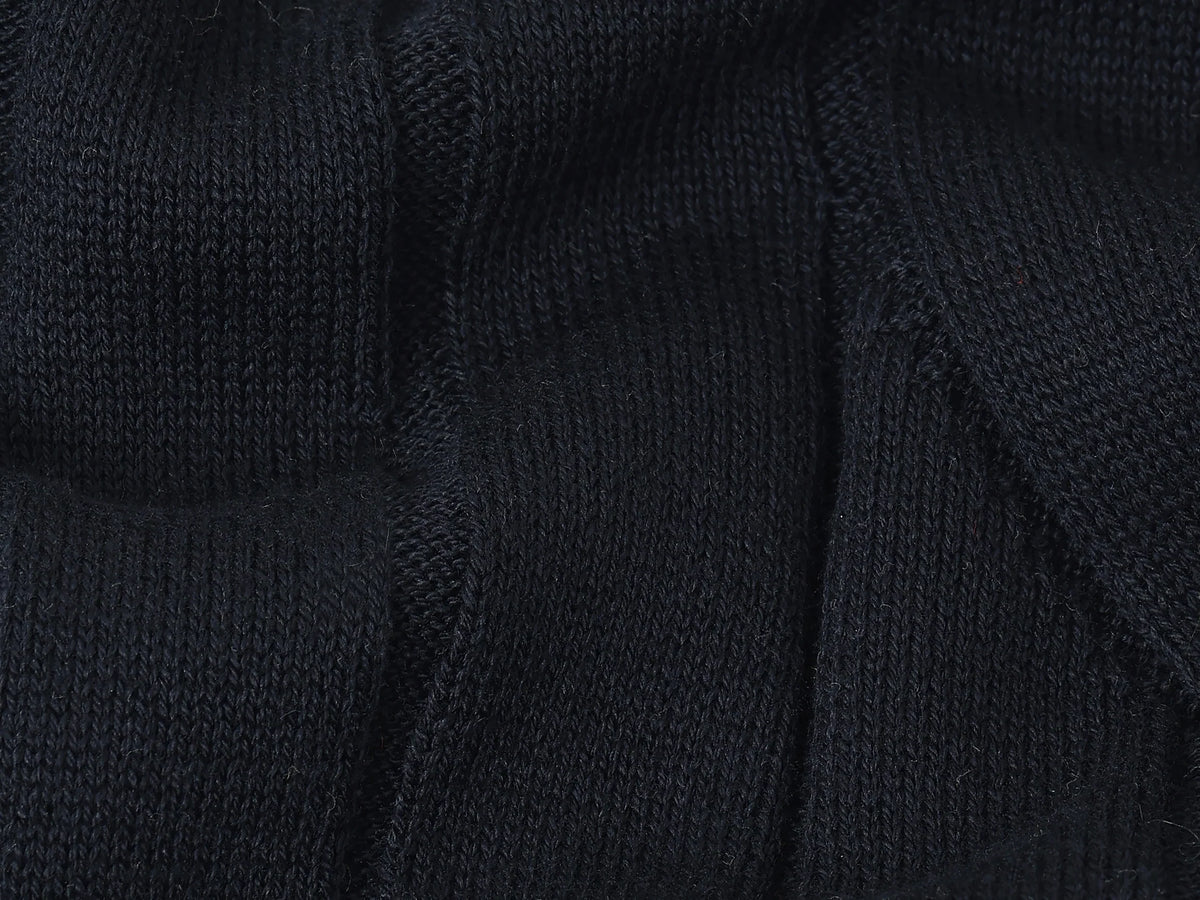 Girls Navy Tricot Knit Dress