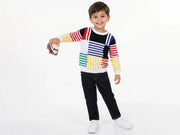 Boys Iconic Multi Tricot Knit Sweater