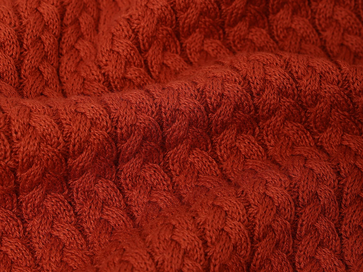 Boys Rust Tricot Knit Sweater
