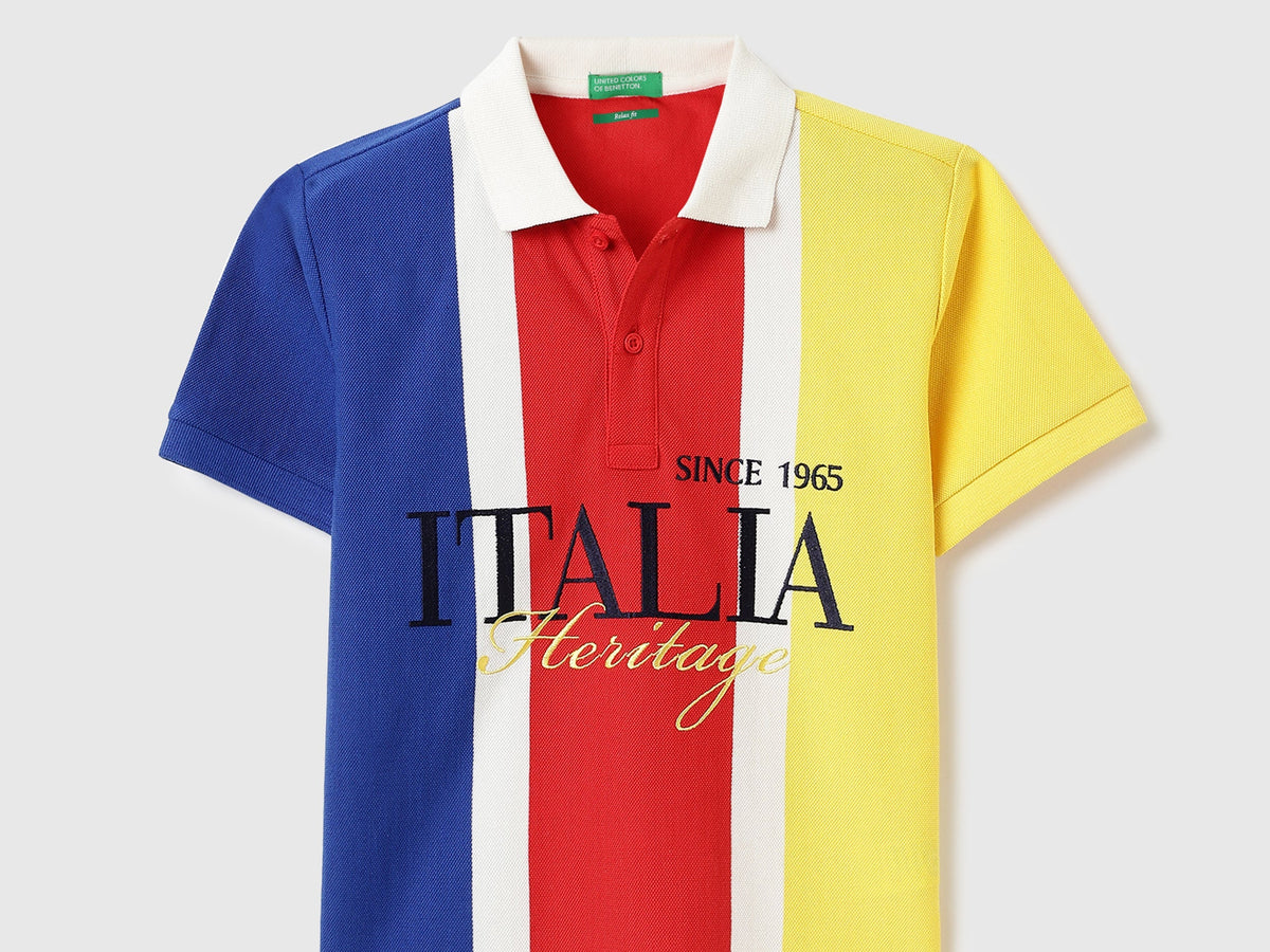 Boys Iconic Multi Cotton Knit Shirt