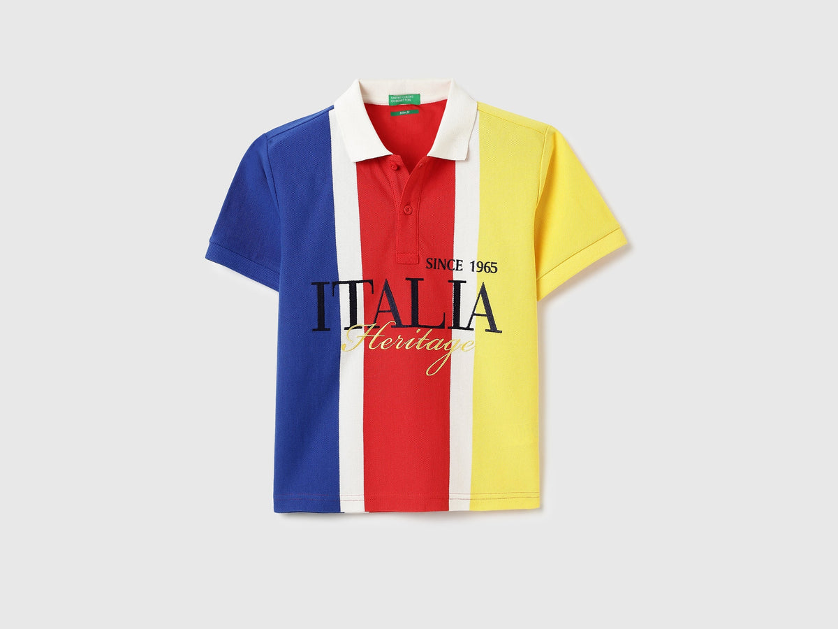 Boys Iconic Multi Cotton Knit Shirt
