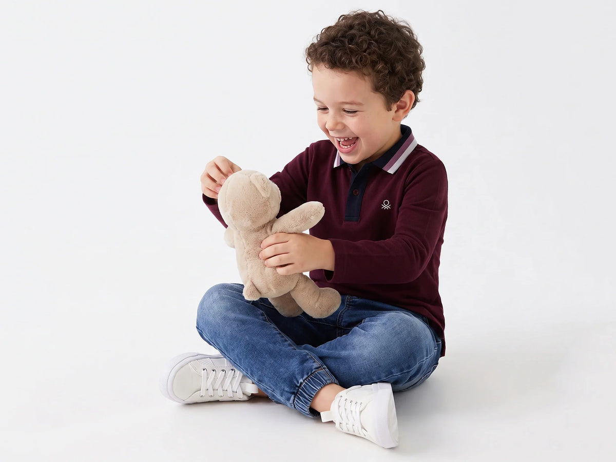 Boys Wine Cotton Knit Shirt Classic