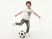 Boys Off White Cotton Knit T-Shirt Essential