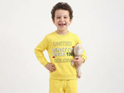 Boys Yellow Branding Cotton Blend Sweatshirt