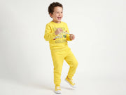 Boys Yellow Cotton Knit Sweatshirt
