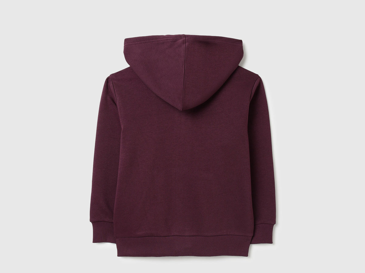 Boys Wine Cotton Knit Sweatshirt